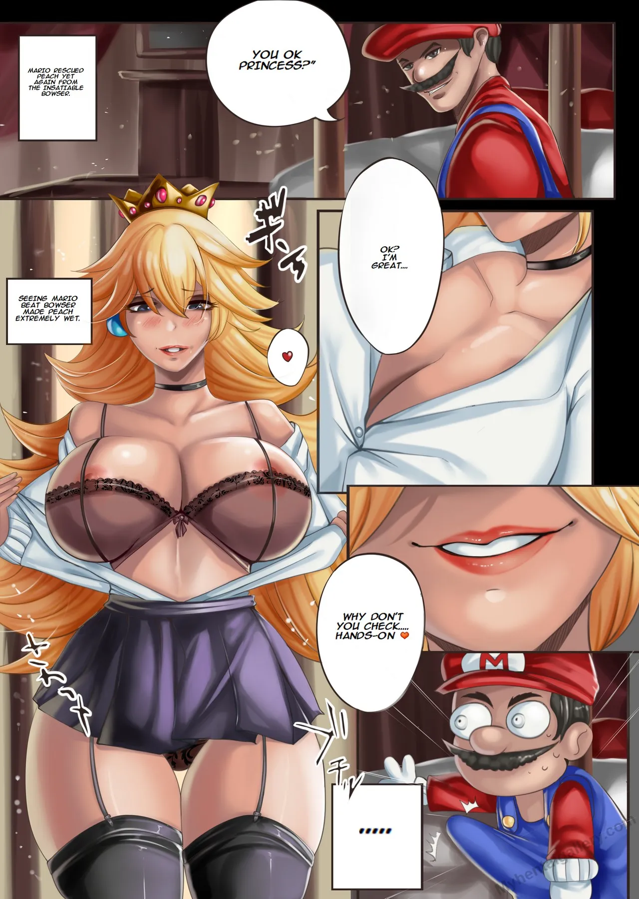 Princess Peach x Mario! porno comics Cover