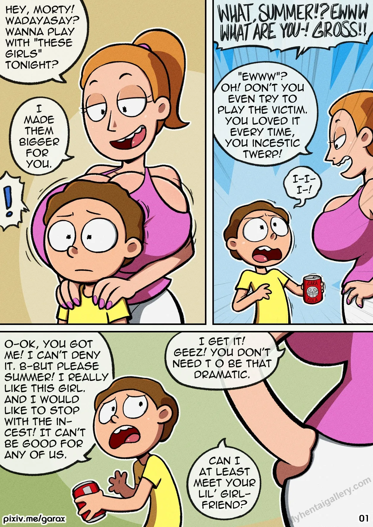 Incest And Morty porno comics Cover