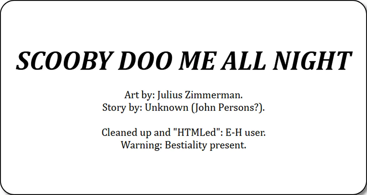 Scooby Doo Me All Night porno comics