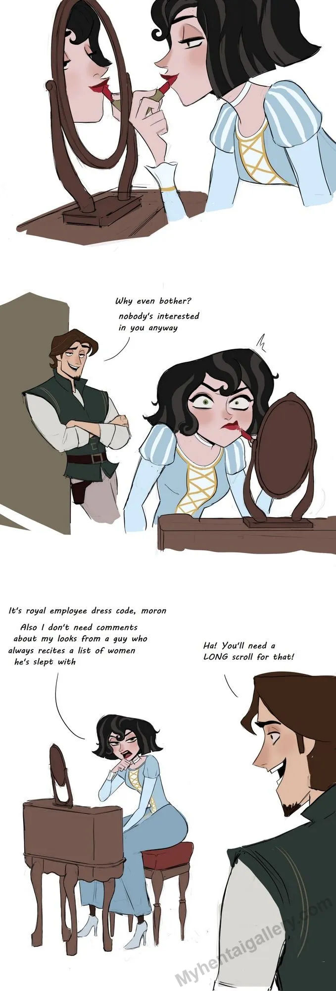 Cassandra x Flynn porno comics