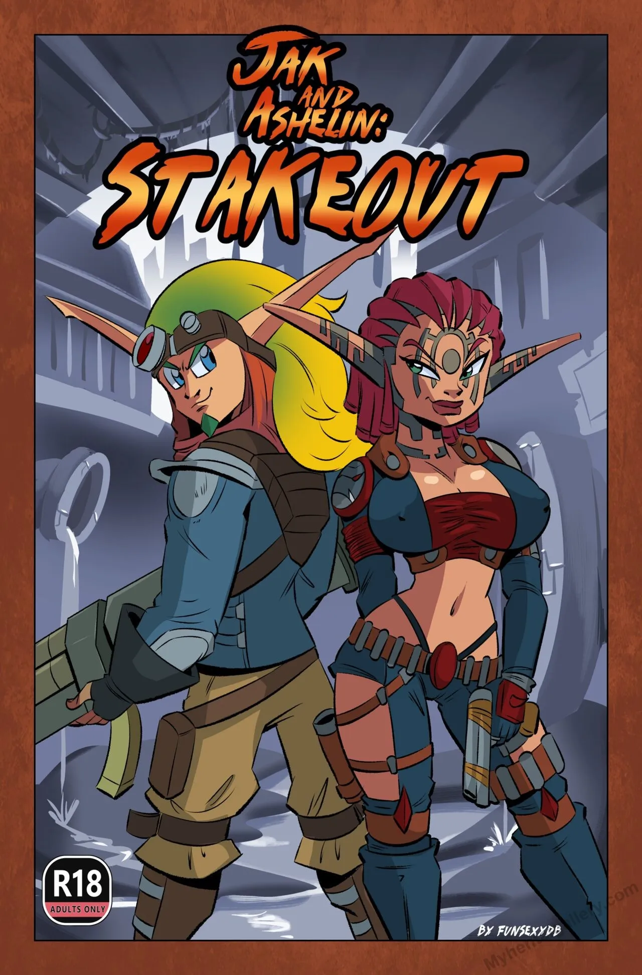 Jak And Ashelin - Stakeout porno comics Cover