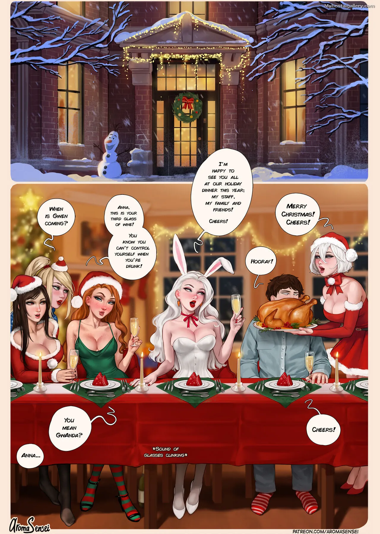 Frozen Inc Christmas Party 2022 (Futa Version) porno comics Cover
