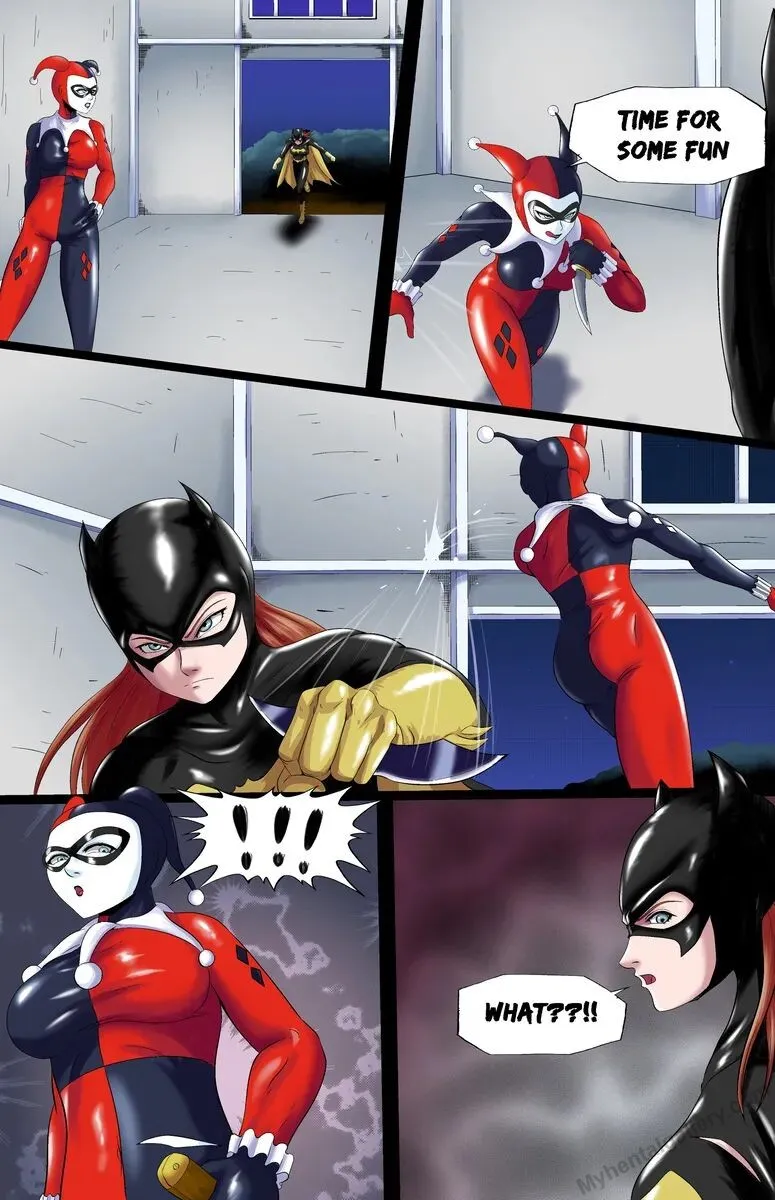 Batgirl Vs Harleyquin porno comics