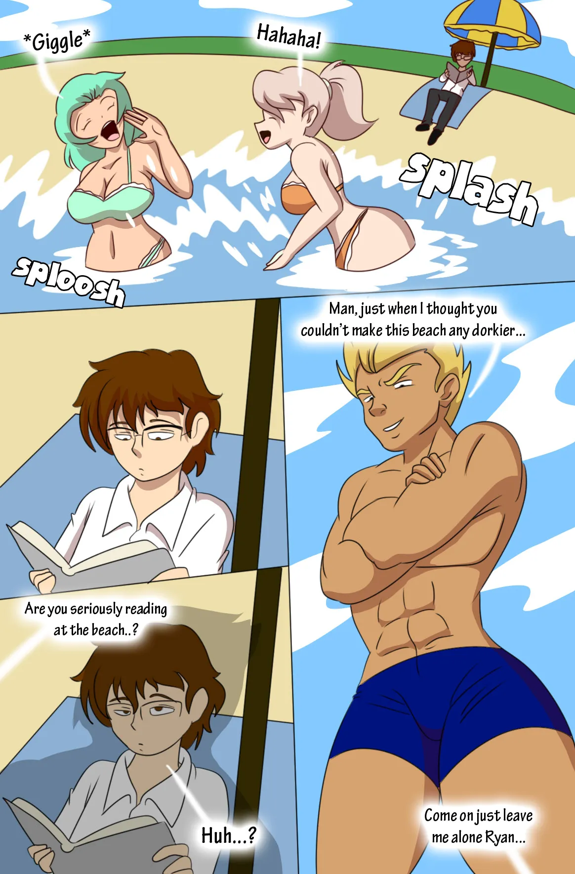 Beach Bully Babe porno comics Cover