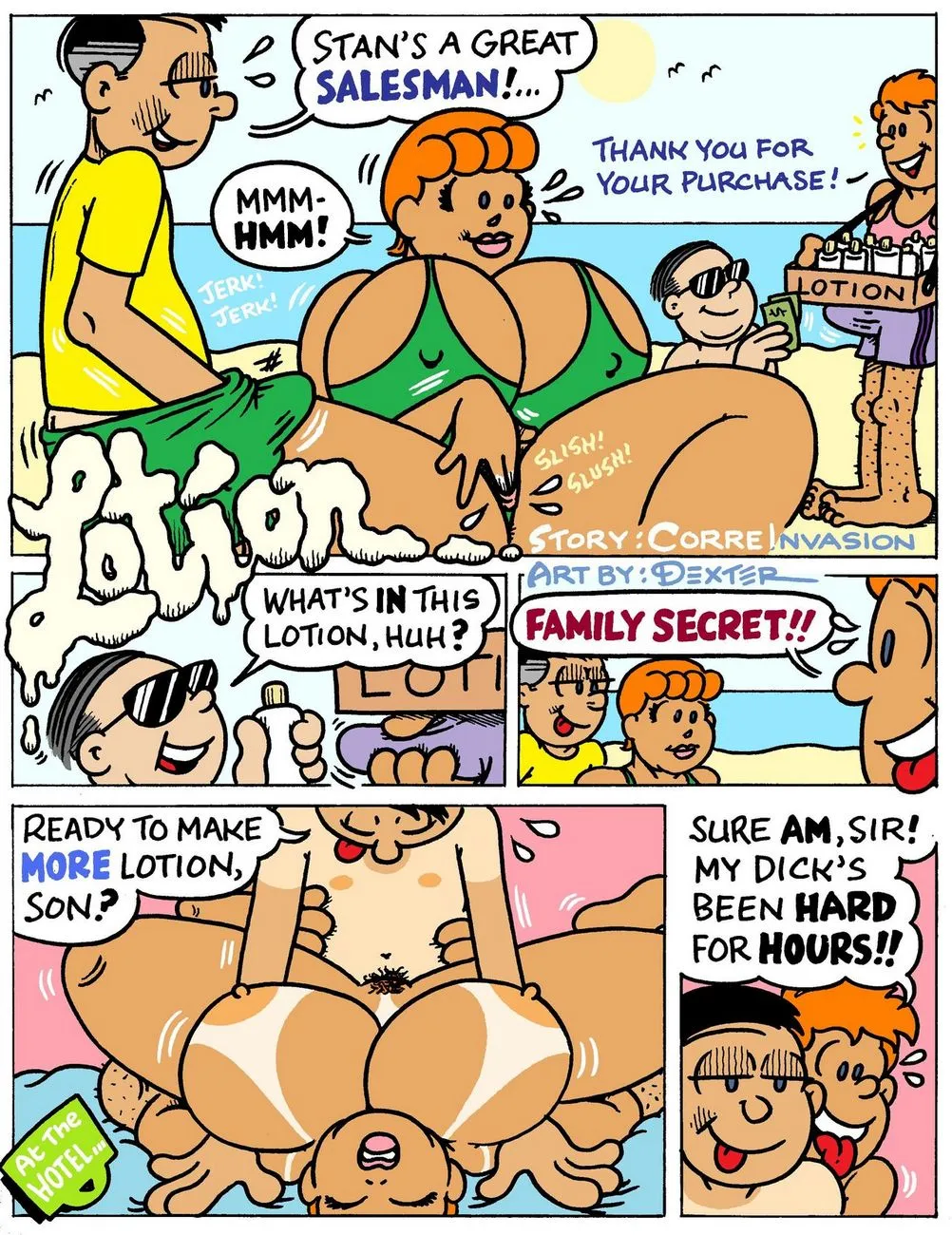 Lotion porno comics