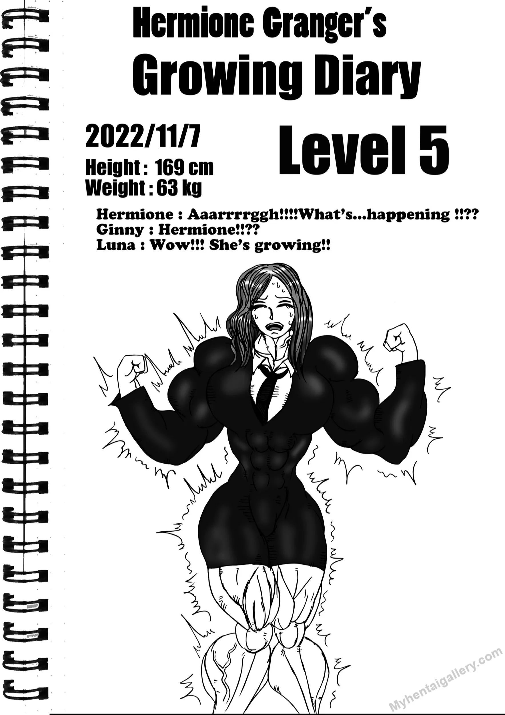Hermione's Growth Diary porno comics Cover