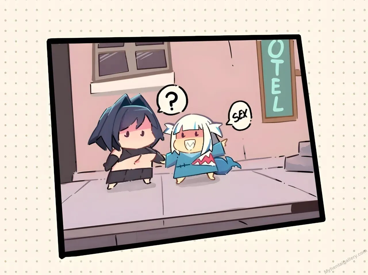 Gura x Kronii porno comics