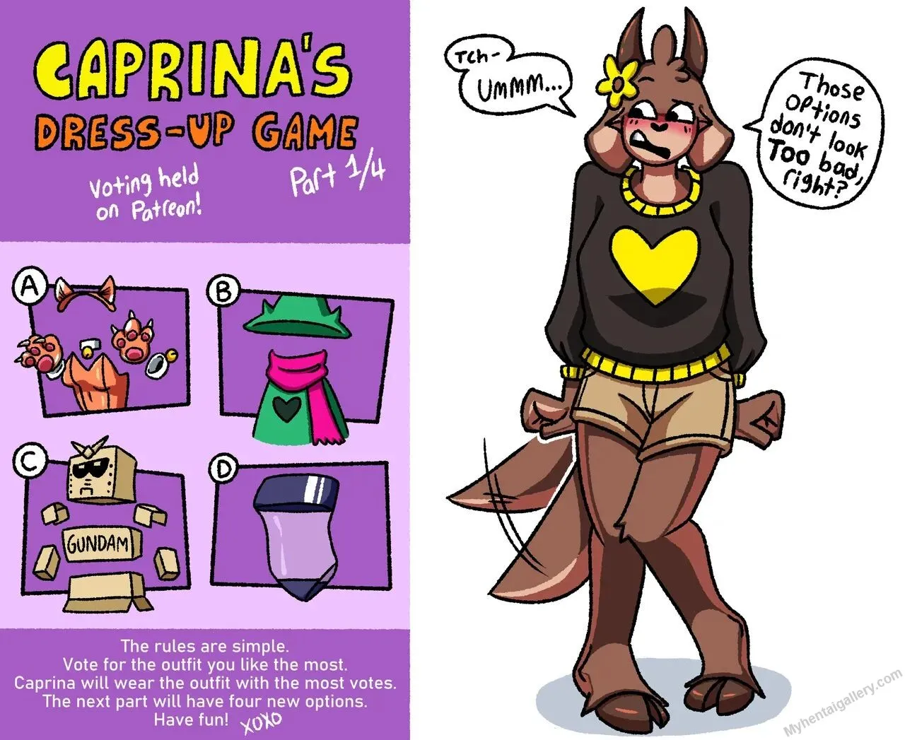 Caprina's Dress-Up Game porno comics