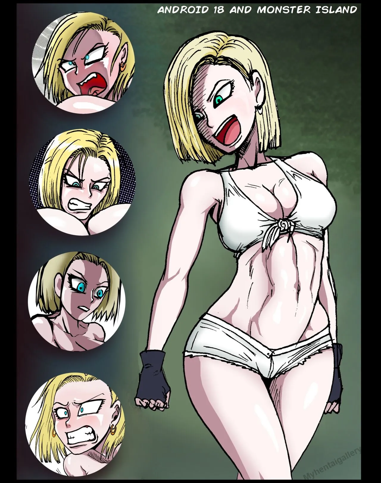 Android 18 And Monster Island porno comics Cover