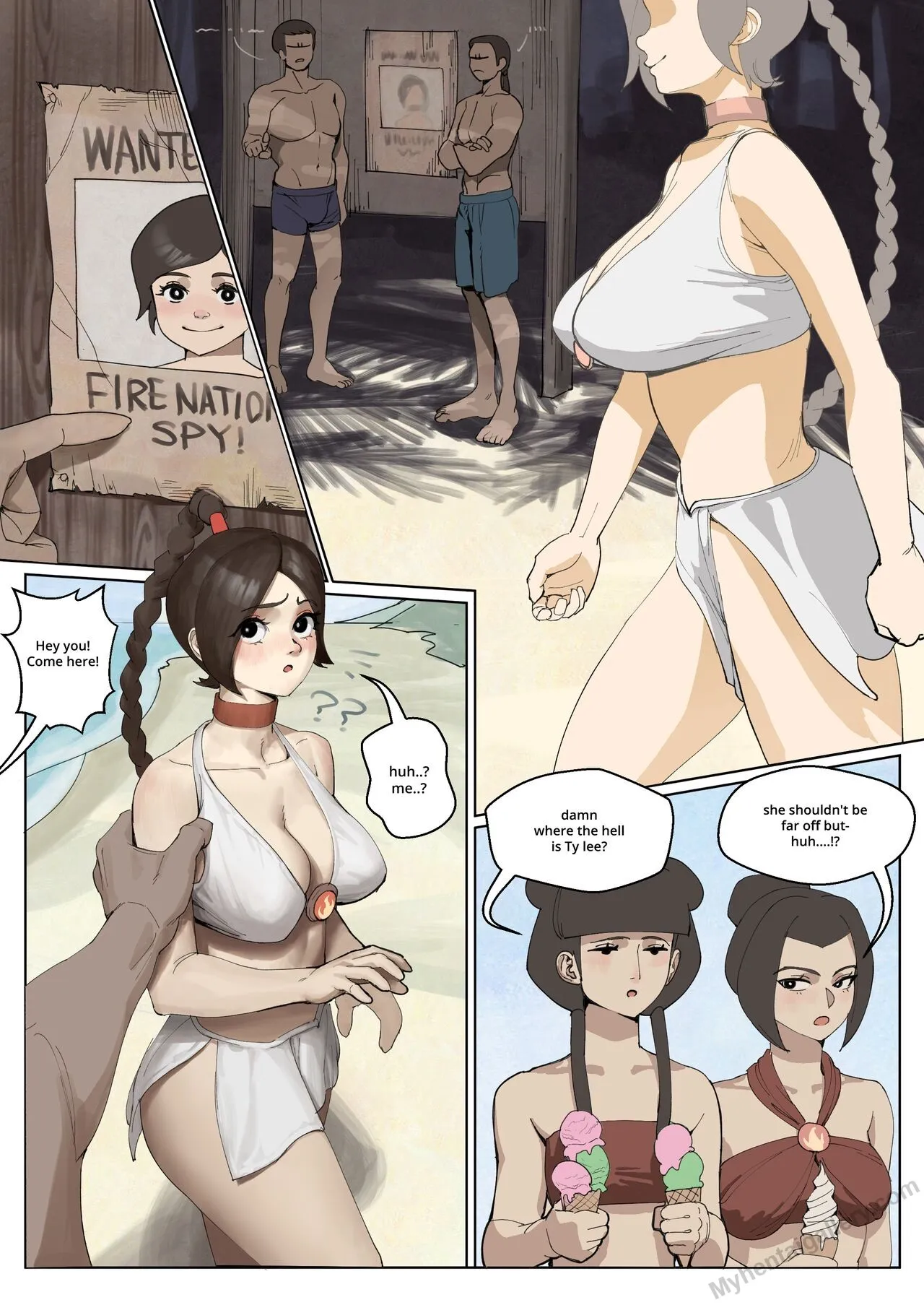 Ty Lee And The Gang Go To The Beach porno comics Cover