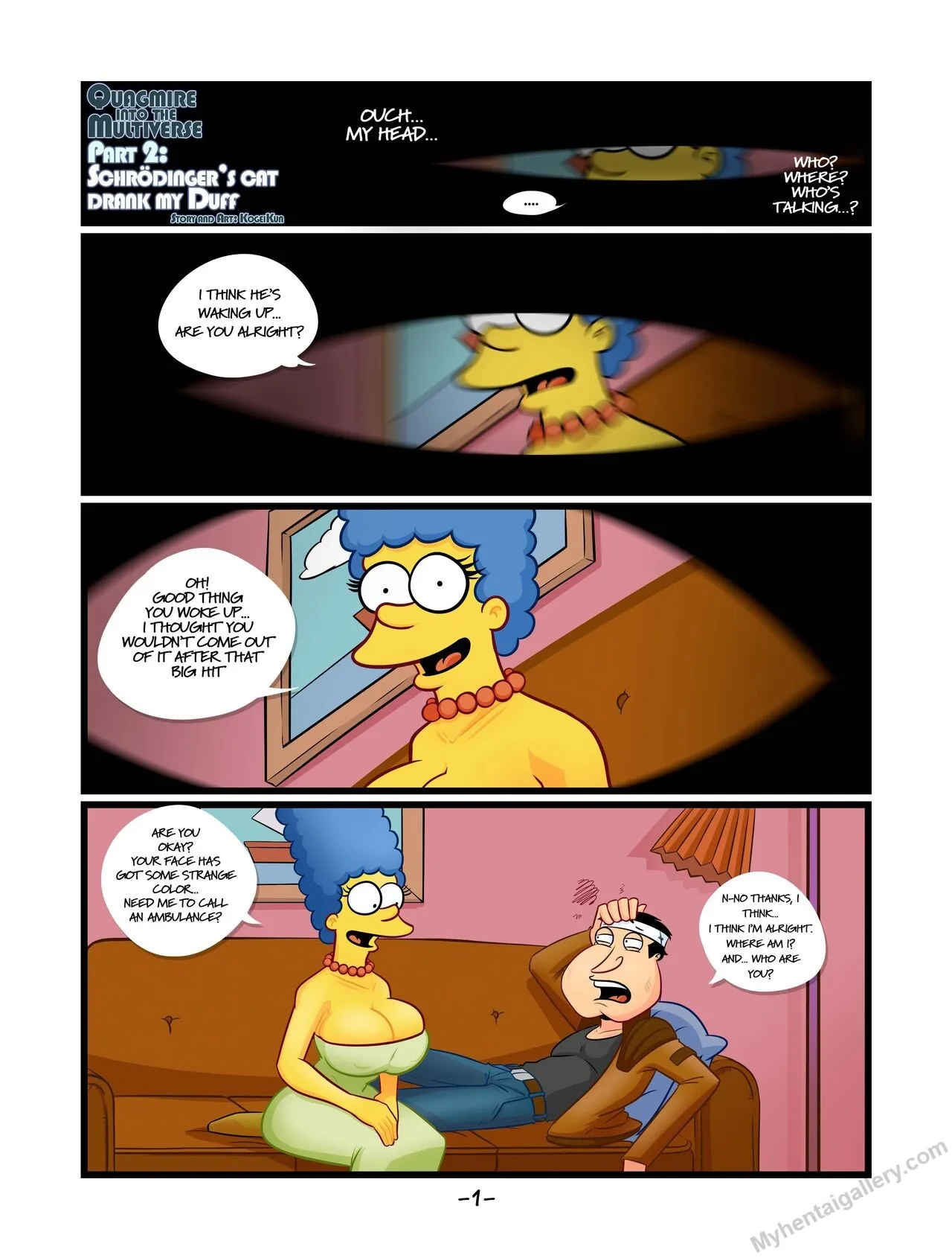 Quagmire Into The Multiverse 2 - Shrodinger's Cat Drank My Duff porno comics Cover