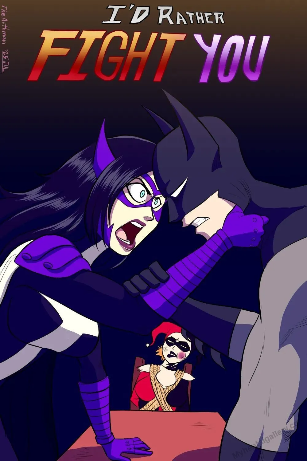 I'd Rather Fight You porno comics Cover