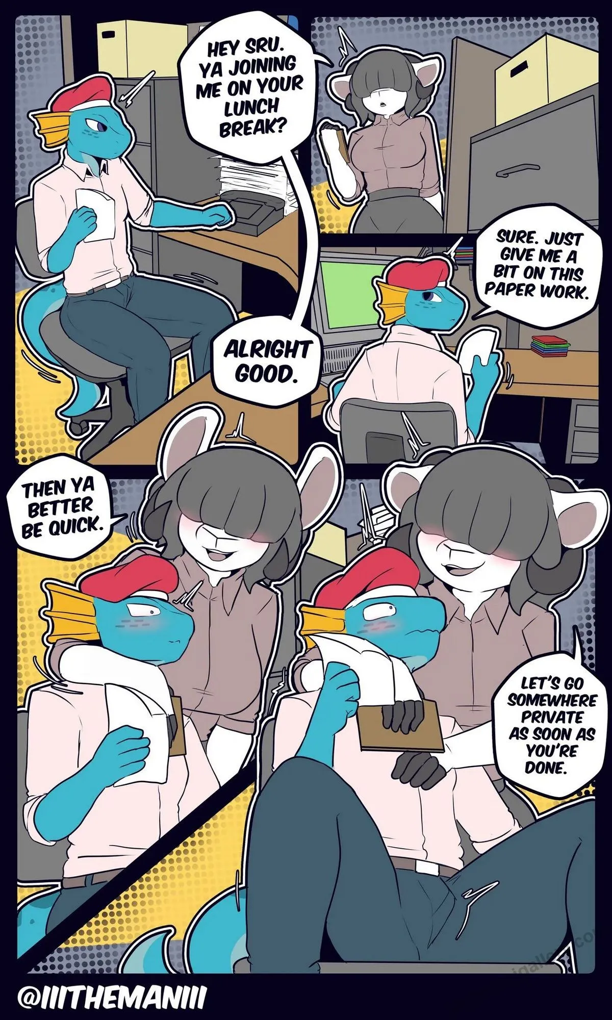 Leyanna And Sru At The Office porno comics Cover