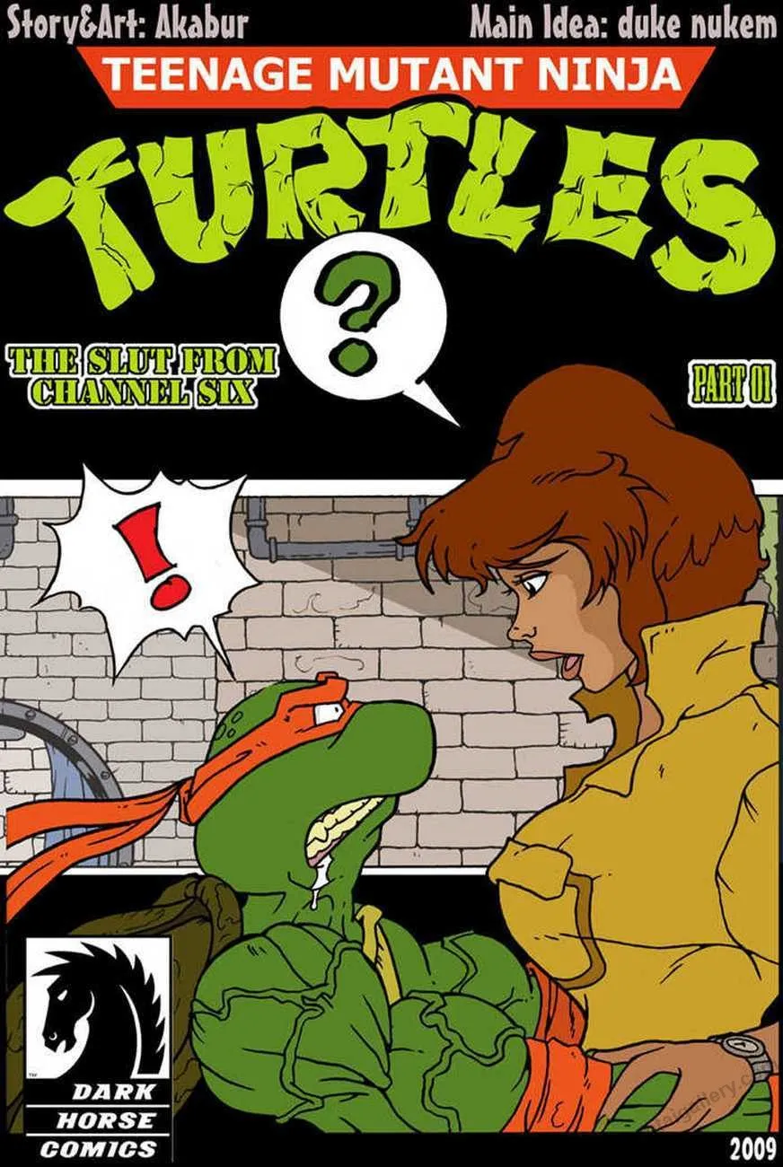The Slut From Channel Six 1 - Teenage Mutant Ninja Turtles porno comics Cover