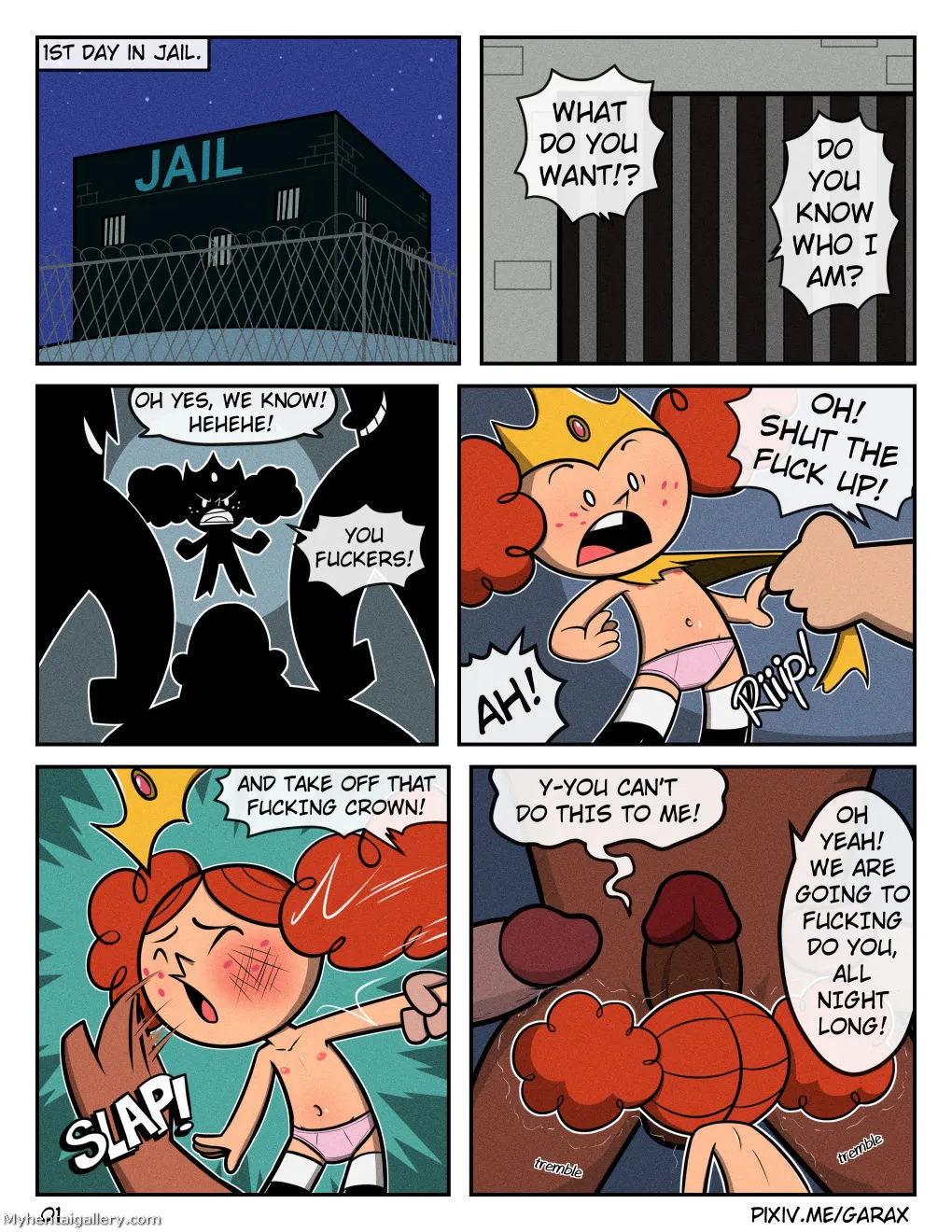 Jailed Princess porno comics Cover