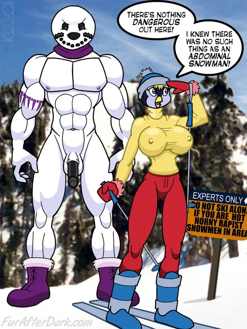 Sexy Penguin Vs Snowman porno comics