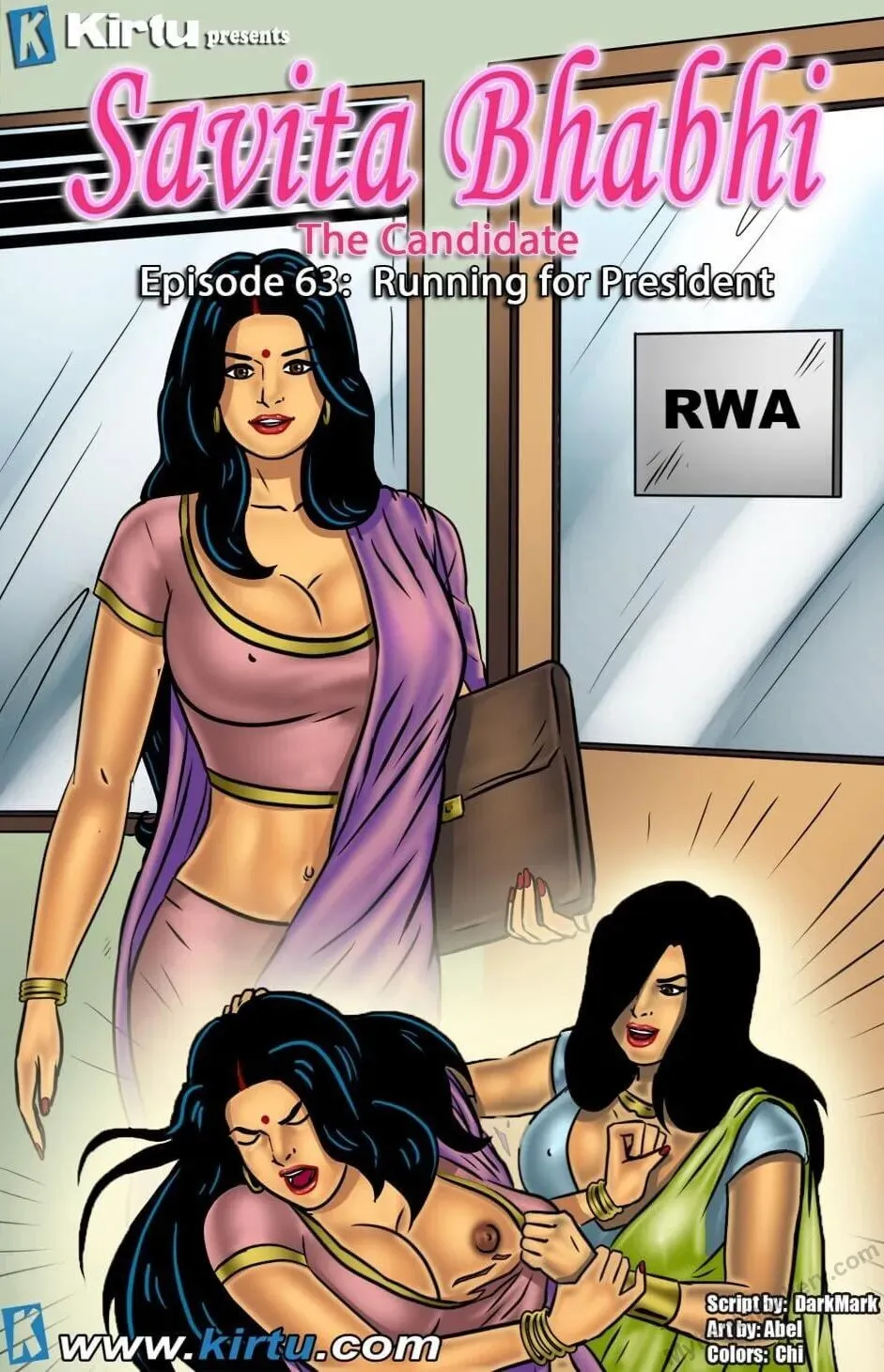 Savita Bhabhi 63 - The Candidate Running For President porno comics Cover