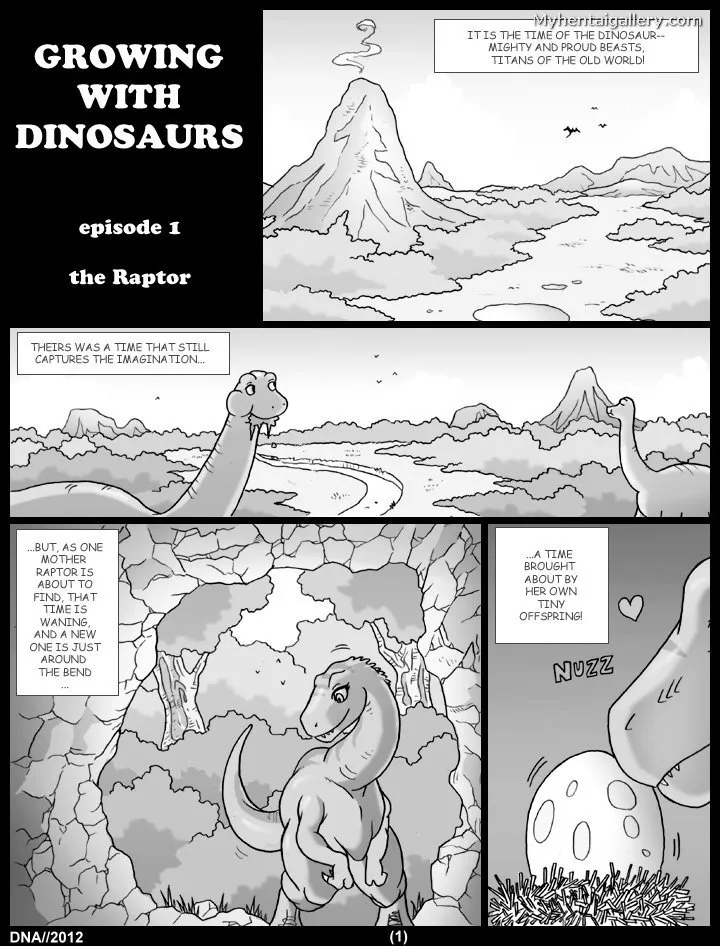 Growing With Dinosaurs porno comics Cover