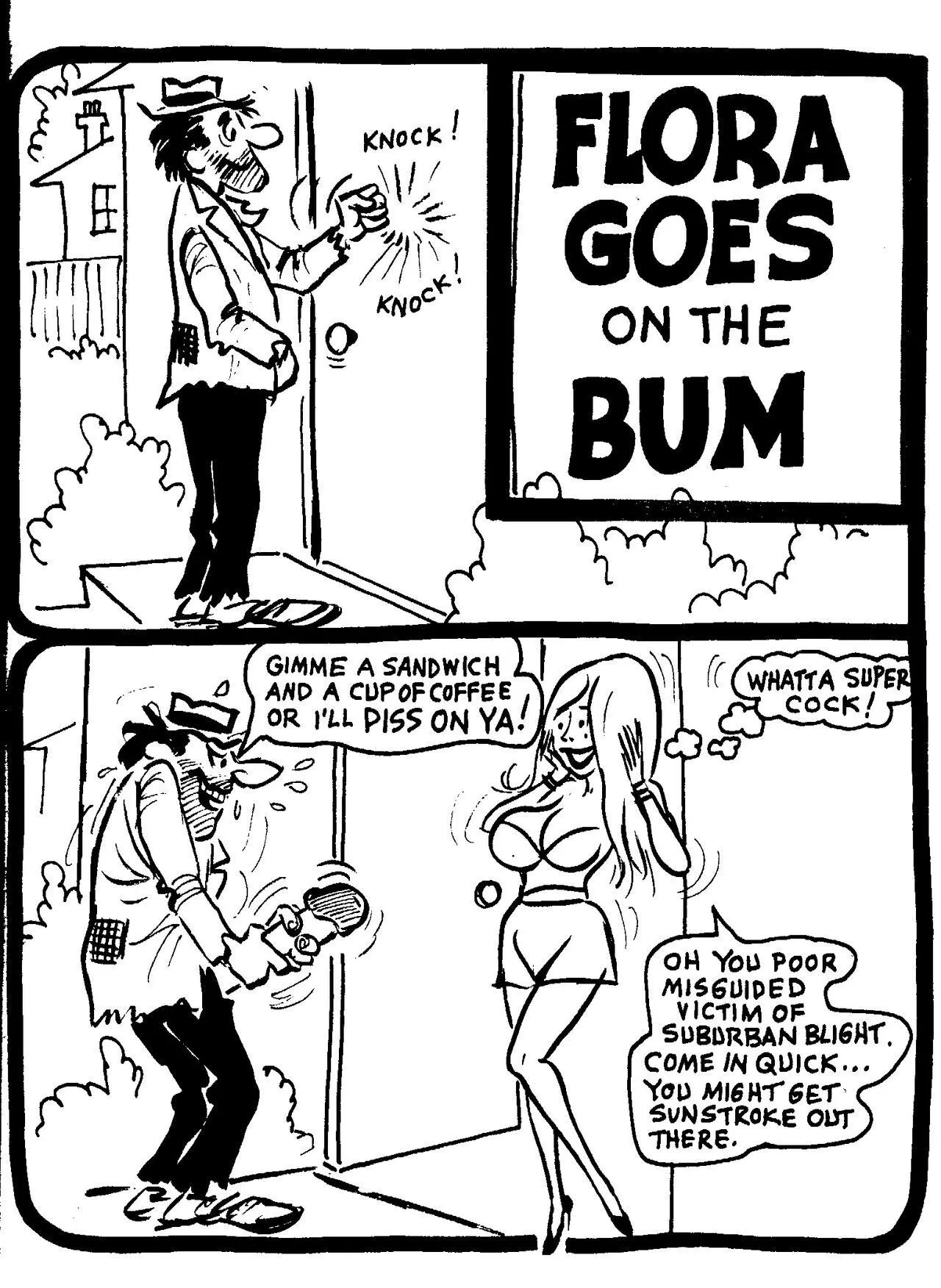 Four Very Bored Housewives 16 - Flora Goes On The Bum porno comics
