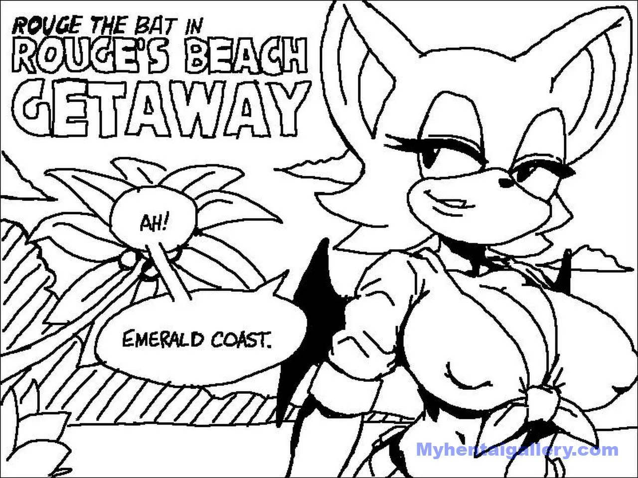 Rouge's Beach Getaway porno comics