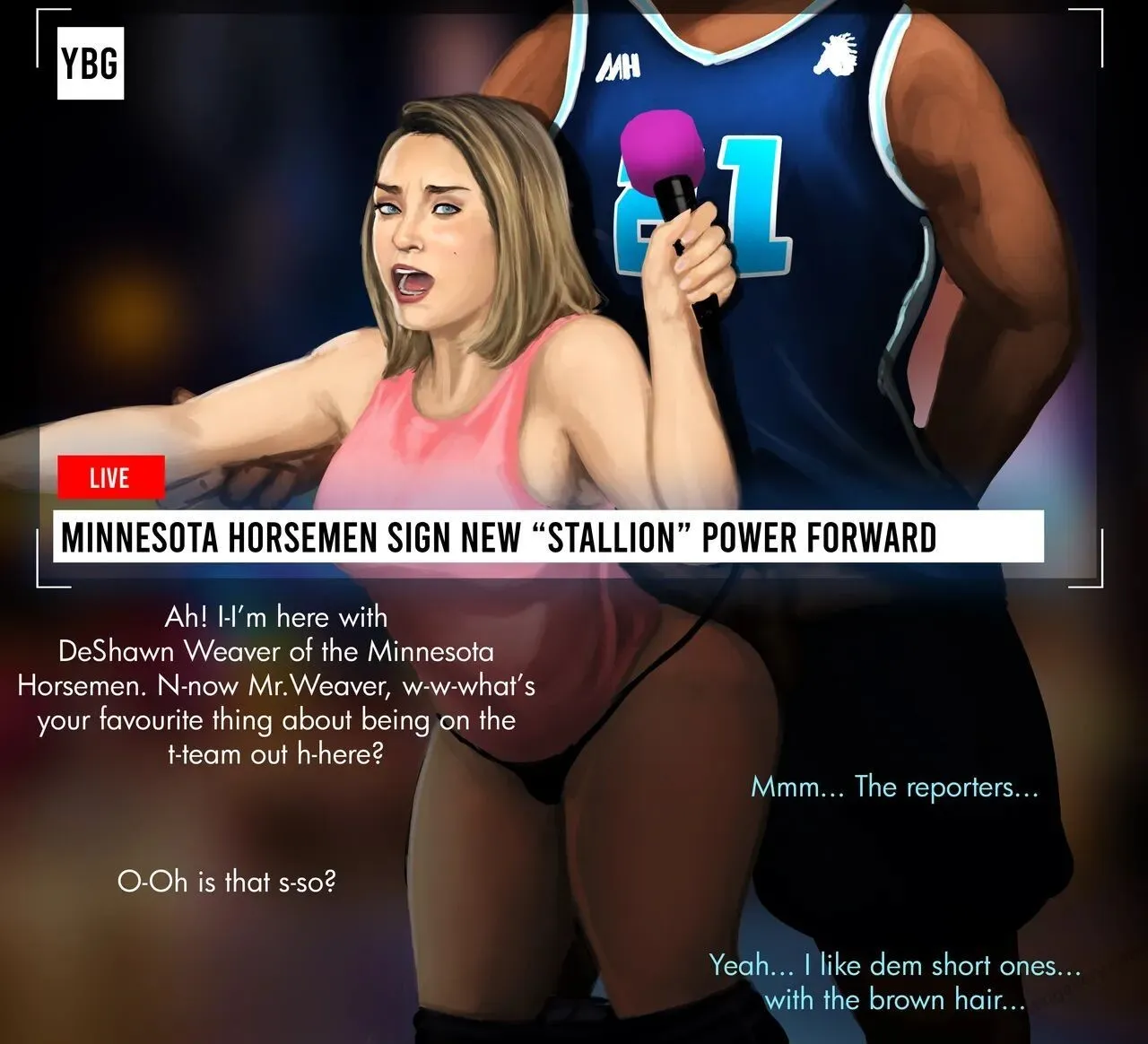 Behind The Scenes At The Game porno comics Cover