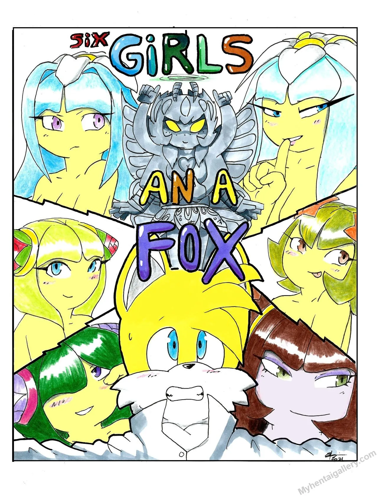 Six Girls And A Fox porno comics