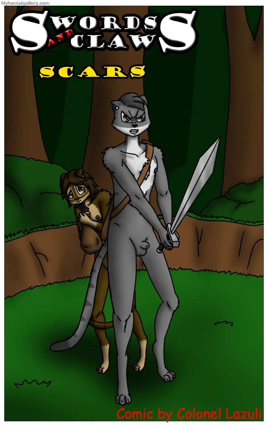 Swords And Claws - Scars porno comics Cover