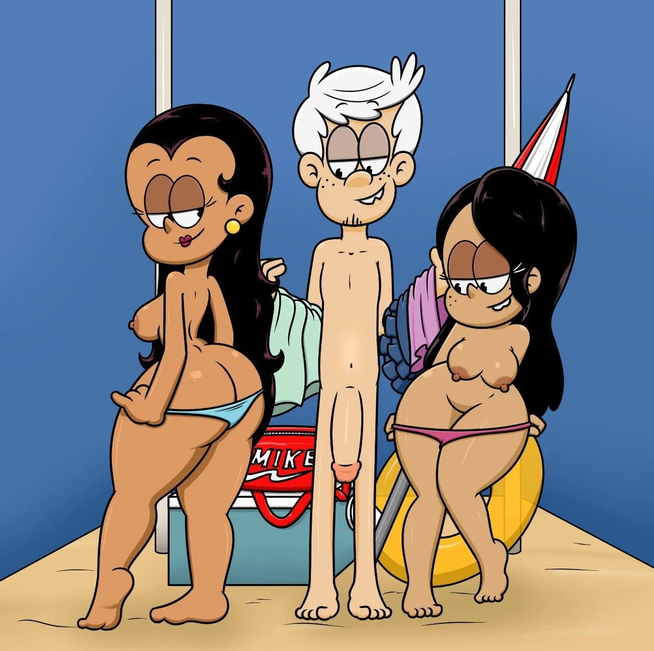 Carlota, Ronnie Anne & Lincoln At The Beach porno comics