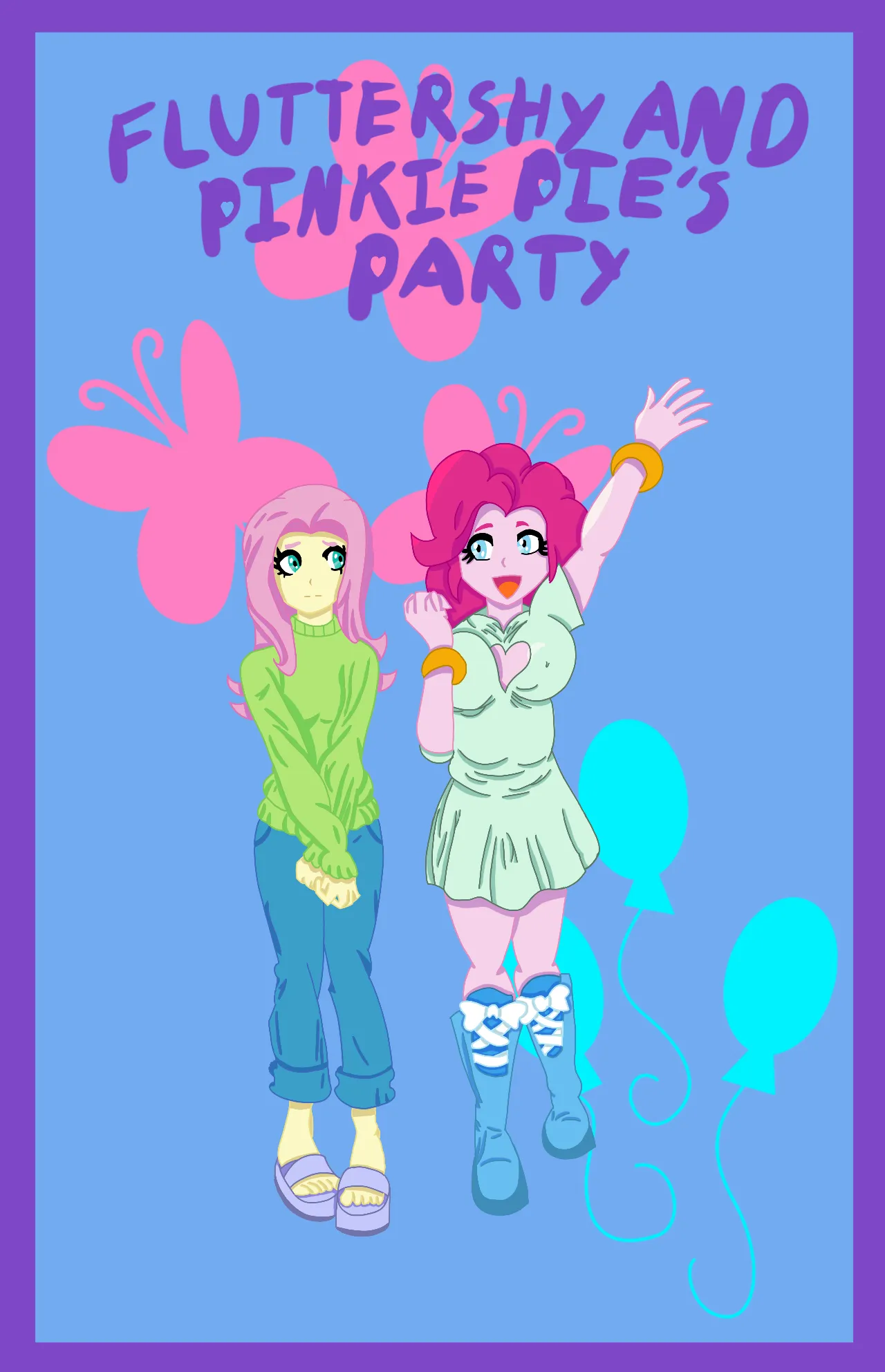 Fluttershy & Pinkie Pie's Party porno comics Cover