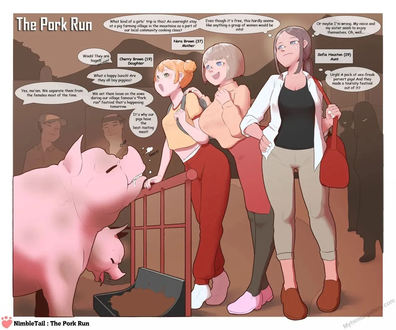 The Pork Run porno comics Cover