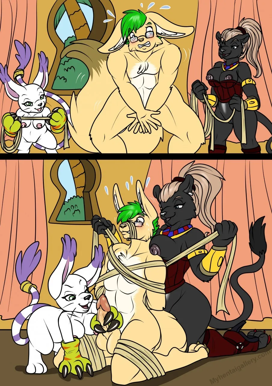 Three-Way Bondage Party porno comics Cover