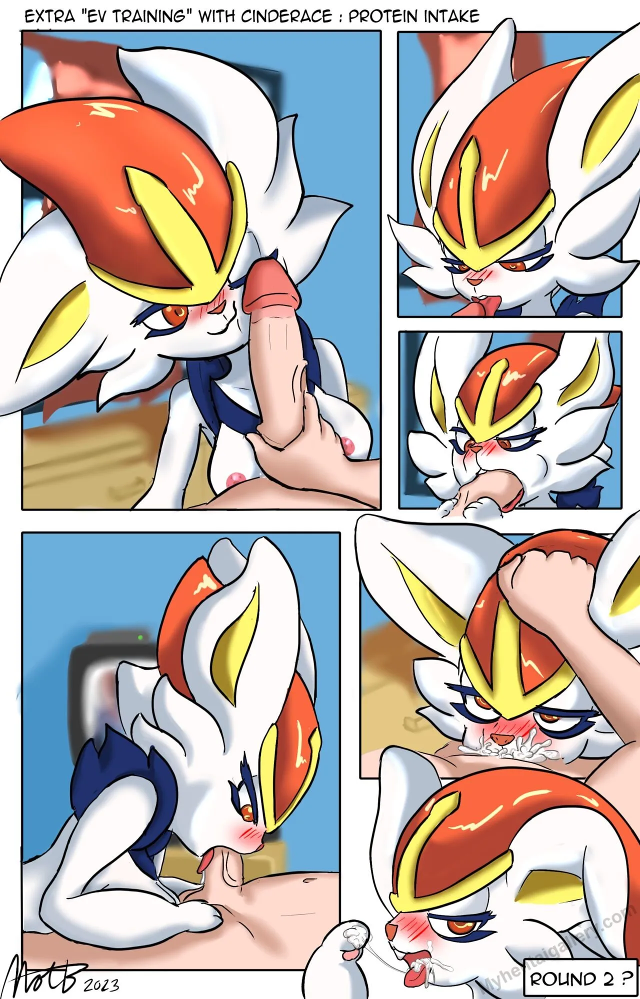 EV Training With Cinderace - Protein Intake porno comics