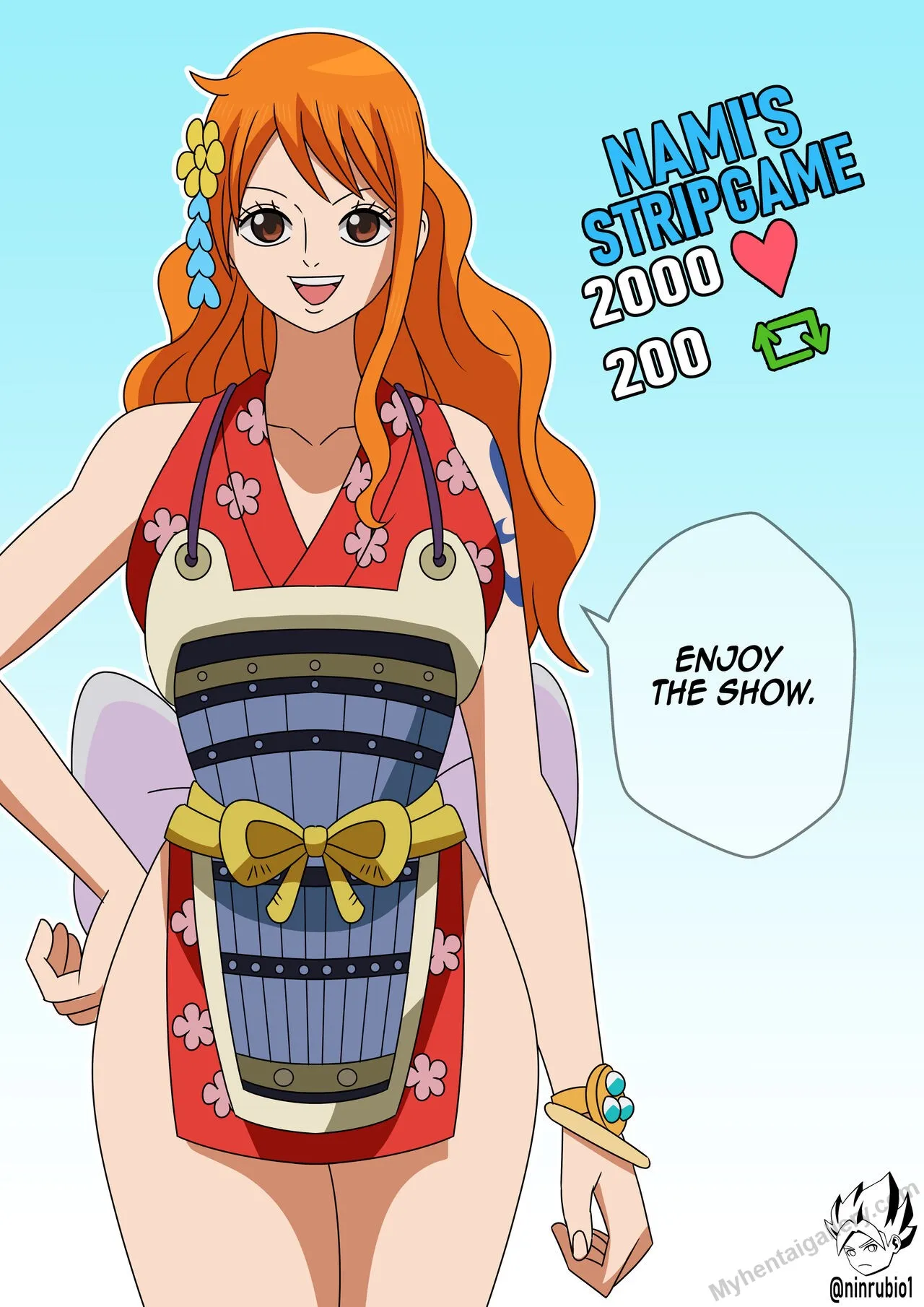 Nami's Strip Game porno comics
