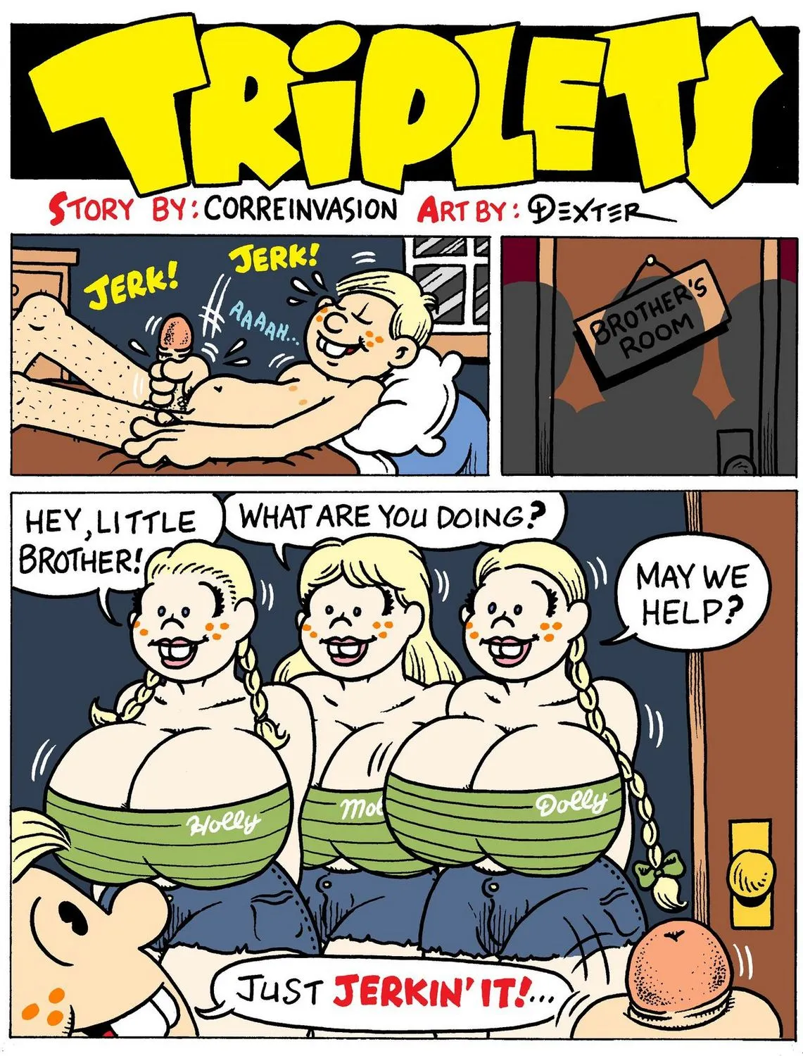 Triplets porno comics