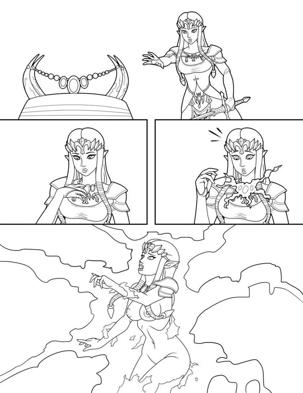 Zelda's Demon Transformation porno comics