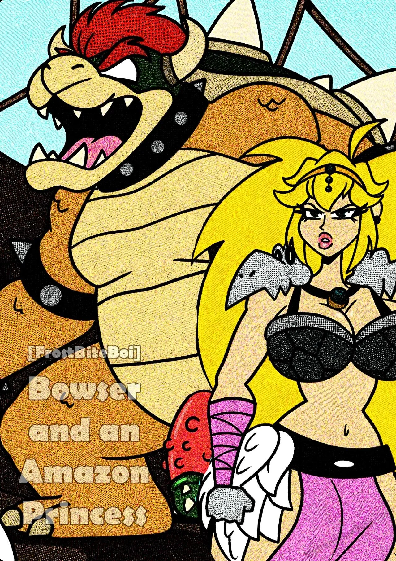 Bowser And An Amazon Princess porno comics Cover