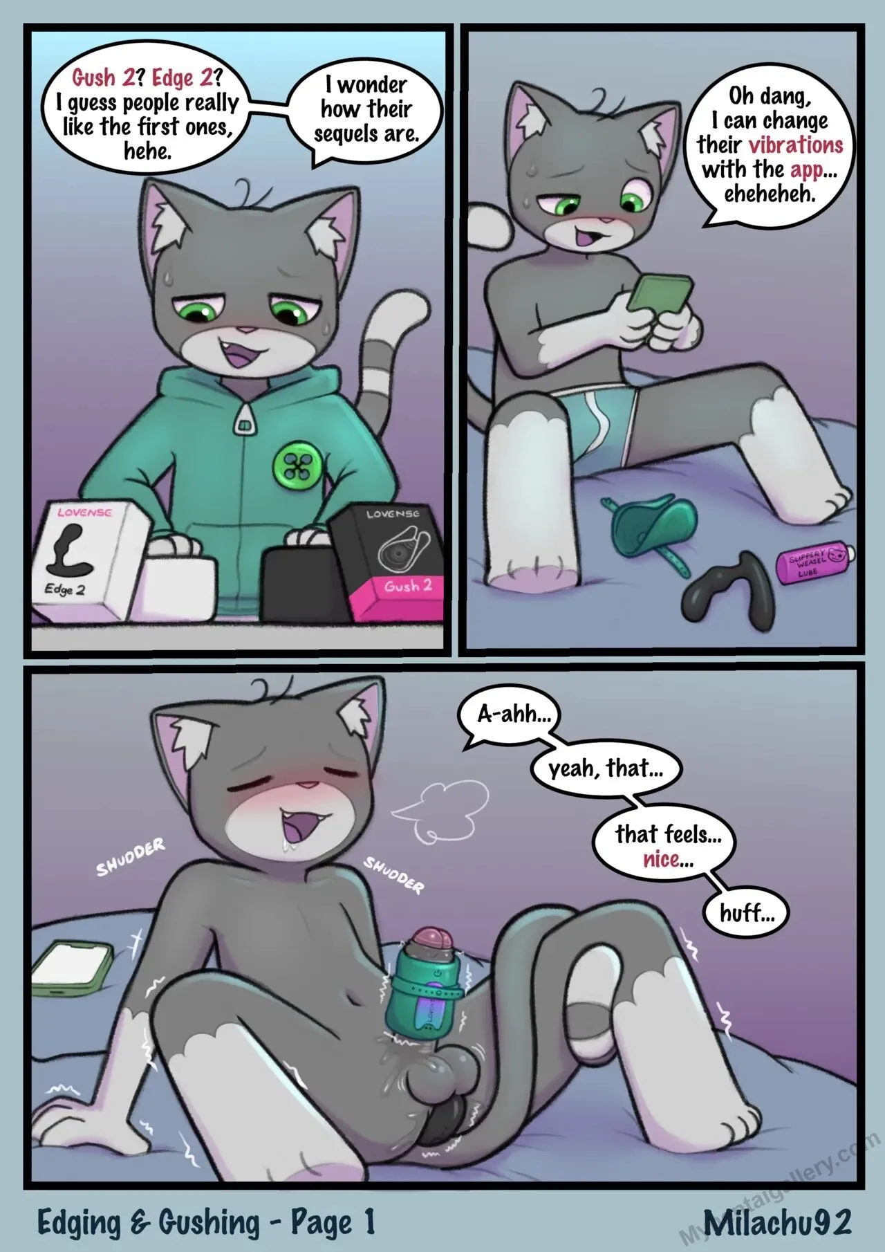 Edging & Gushing porno comics Cover