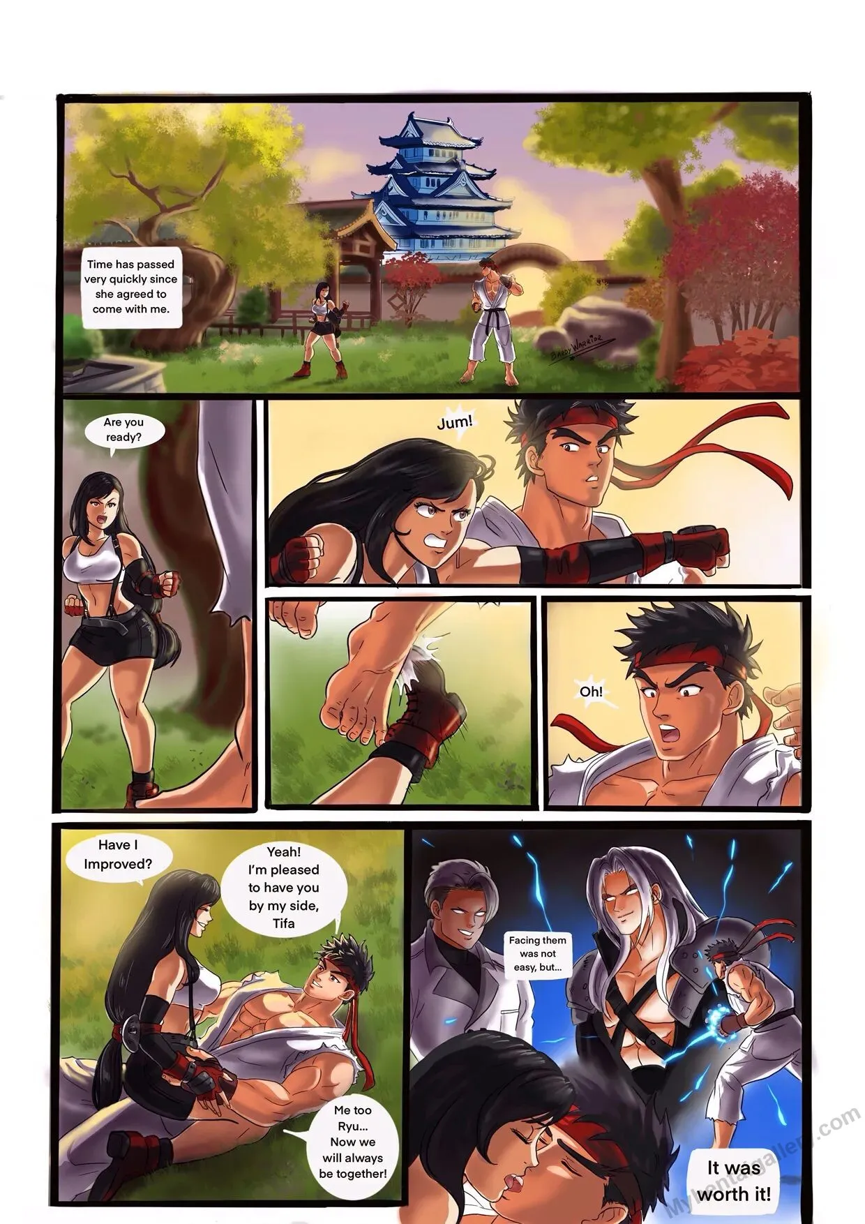 Tifa x Ryu porno comics Cover