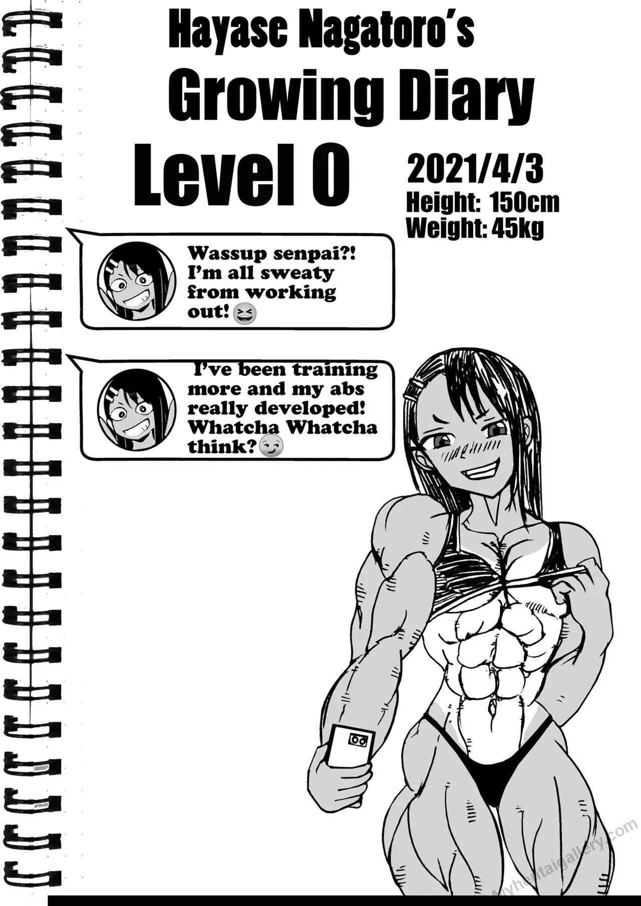 Hayase Nagatoro's Growth Diary porno comics Cover