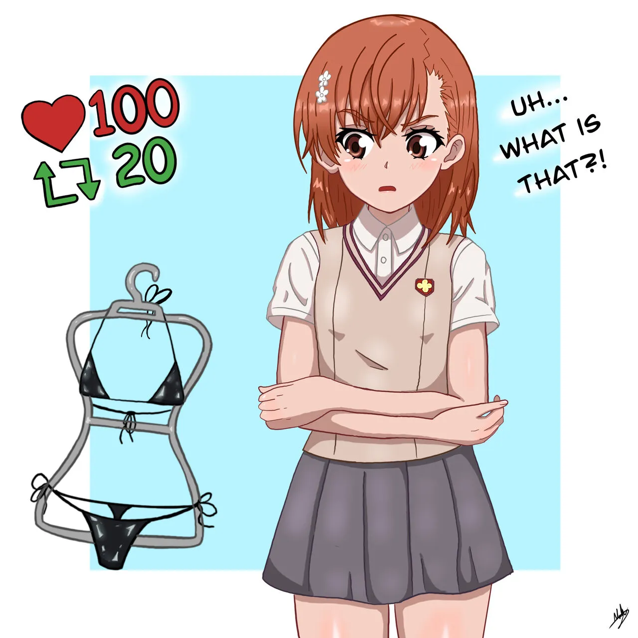 Misaka's Strip Game porno comics Cover