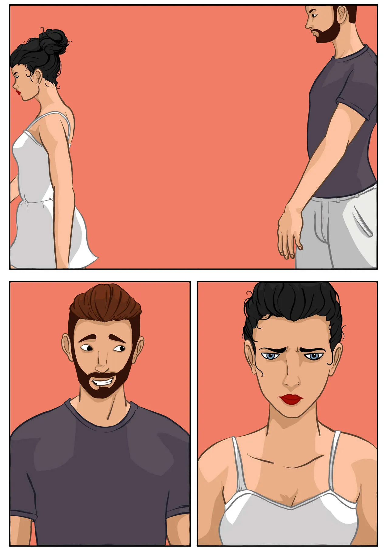 Hitting On The Wrong Woman porno comics Cover