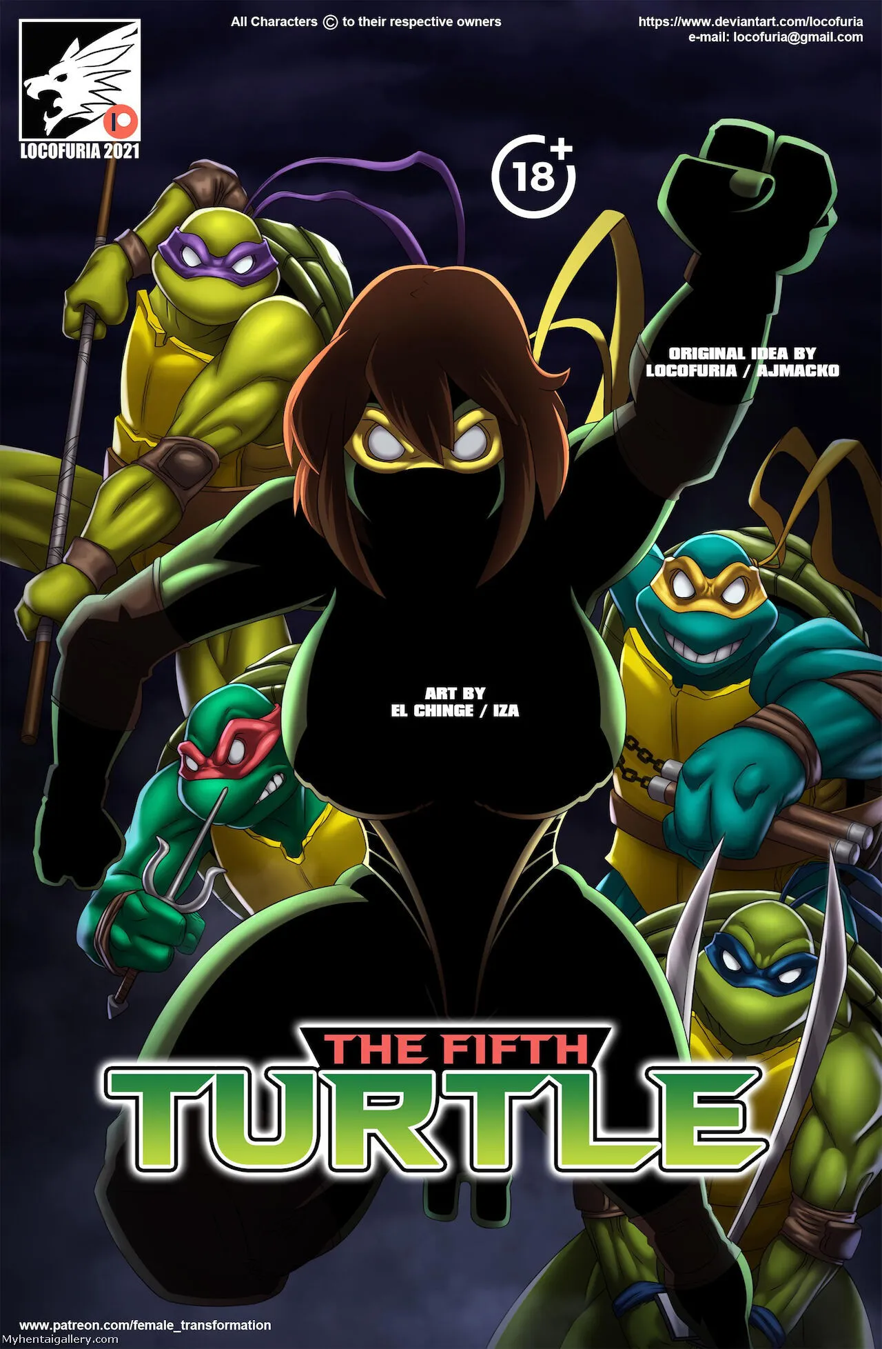 The Fifth Turtle porno comics Cover