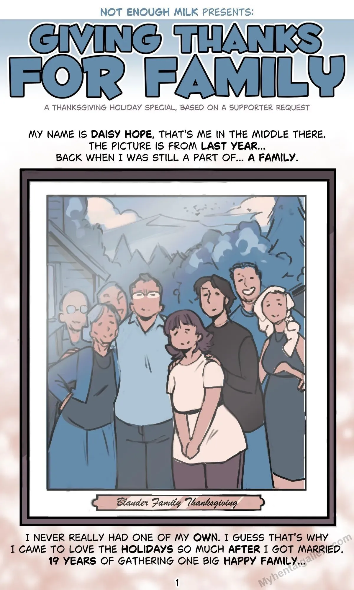 Giving Thanks For Family porno comics Cover