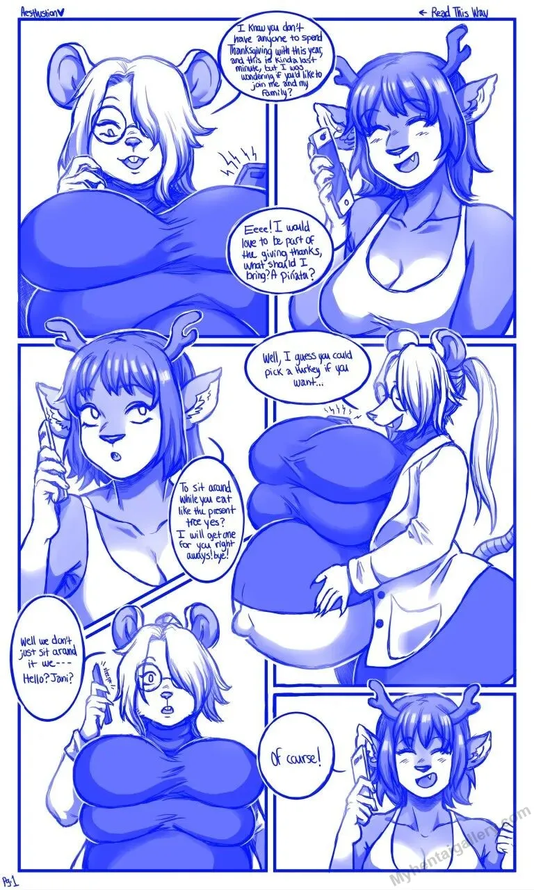 Jani's First Thanksgiving porno comics Cover
