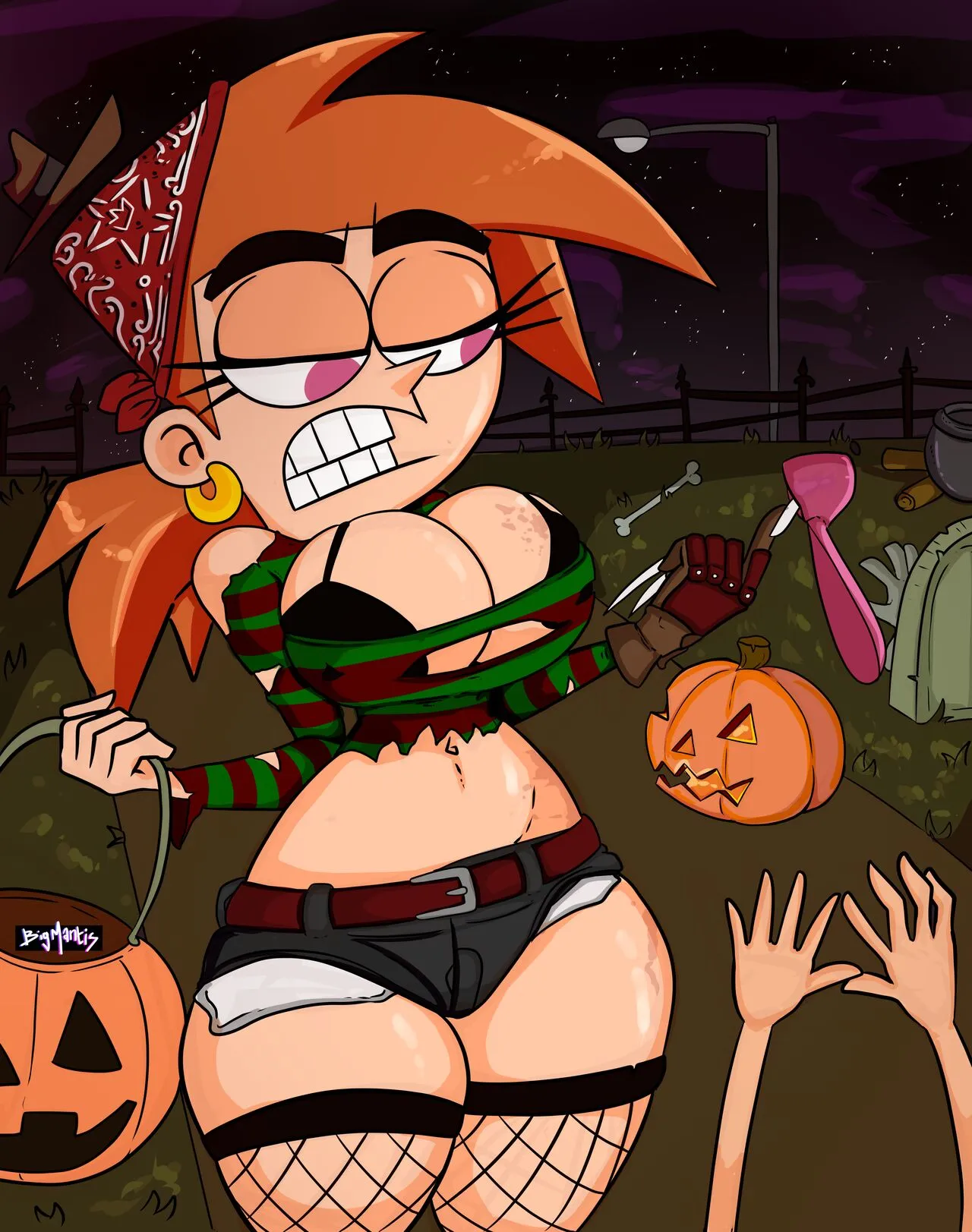 Icky Vicky's Halloween porno comics