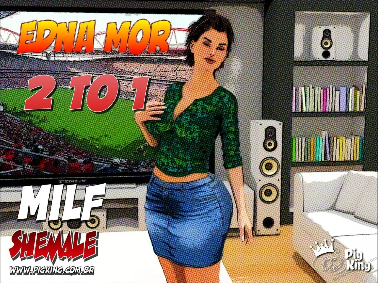 Edna Mor - 2 To 1 porno comics Cover