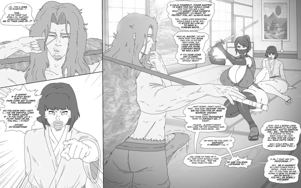 Tyber The Mercenary Ends A Lord's Line porno comics Cover