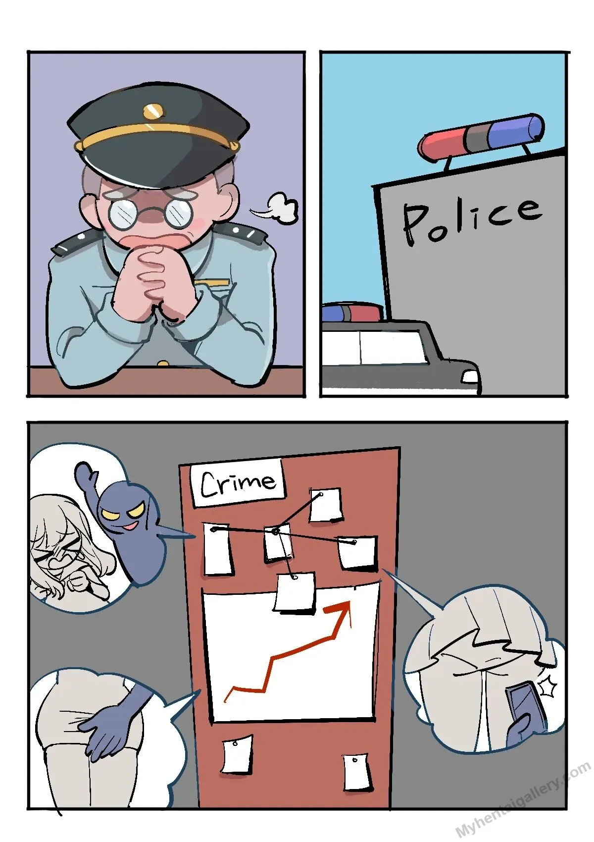 Crossdressing Police Station porno comics