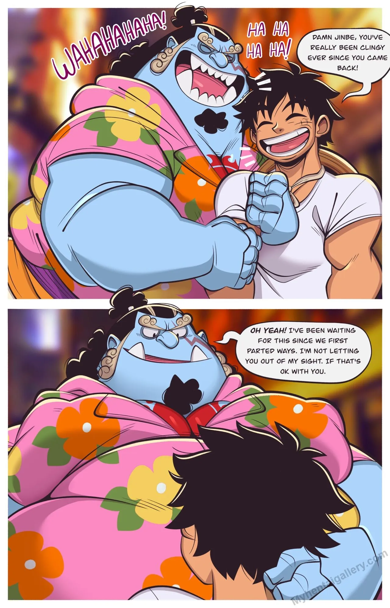 Jinbe x Luffy porno comics
