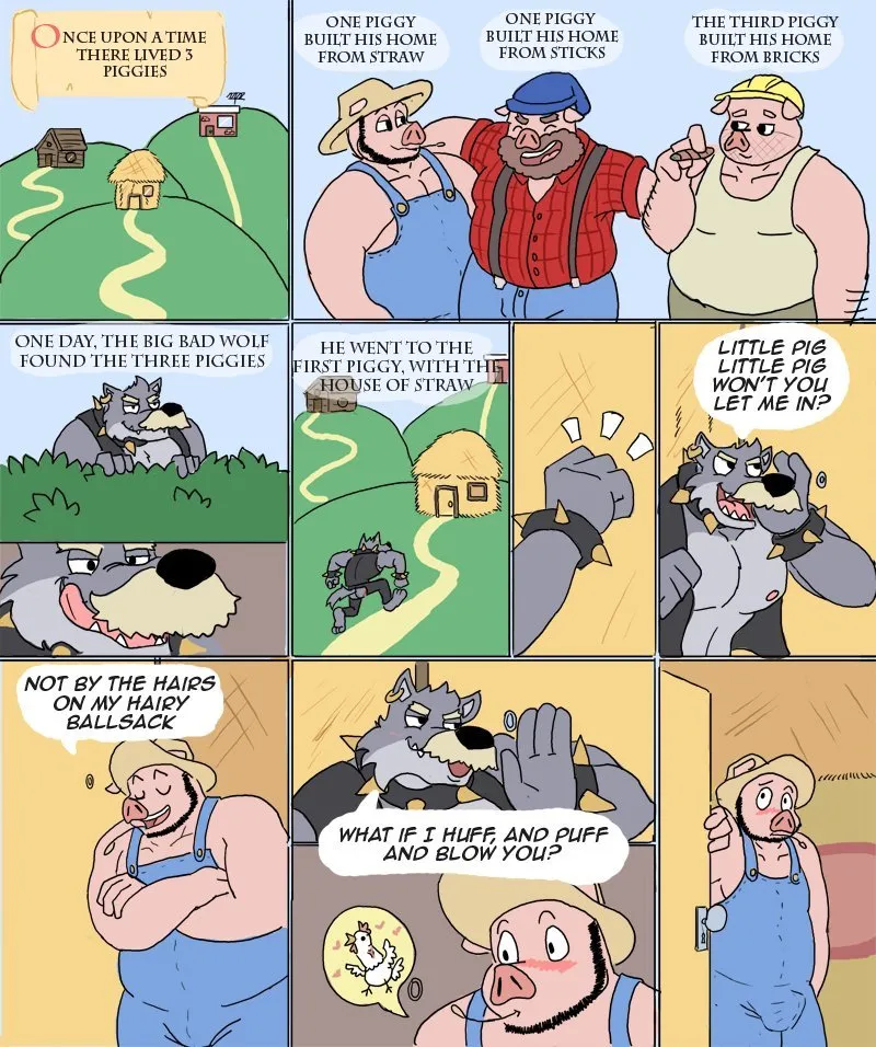 The Three Pigs And The Big Bad Wolf porno comics